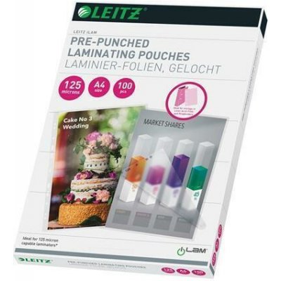 Laminovací fólie "Standard", lesklá, pro kroužkové a pákové pořadače, 125 micron, A4, LEITZ – Hledejceny.cz