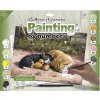 Malování podle čísla Royal Langnickel Malování podle čísel 30x40 cm - Spící pes s kočkou