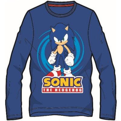 Tričko Sonic dlouhý rukáv modré – Zboží Mobilmania