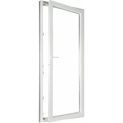 Aluplast Plastové jednokřídlové balkonové dveře pravé dvojsklo 90 x 210 bílé – Zboží Mobilmania