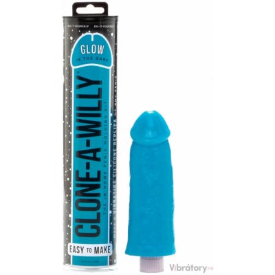Clone-A-Willy Clone-A-Willy Glow-in-the-Dark Blue (vibrátor) – Zbozi.Blesk.cz