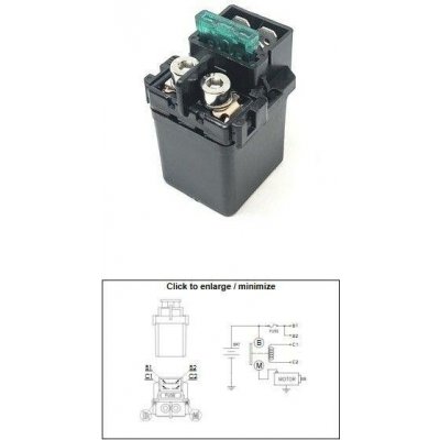 DZE startovací relé startéru KAWASAKI KVF 650 BRUTE FORCE 05-13; KVF 650 PRAIRE 02-03; KFX 700 04-09; KVF 700 PRAIRE 04-06 (27010-0782) (12V/150A) | Zboží Auto