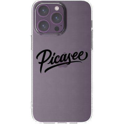 Picasee silikonový průhledný obal pro Apple iPhone 14 Pro Max - Picasee - old logo - black – Zboží Mobilmania