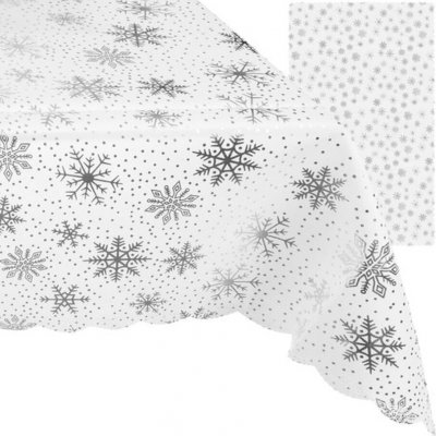 Textilomanie Vánoční ubrus SILVER STAR 140x220cm – Zboží Dáma