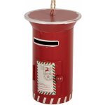 Clayre & Eef Červená kovová závěsná dekorace poštovní schránka Santa - 12*8 cm – Hledejceny.cz