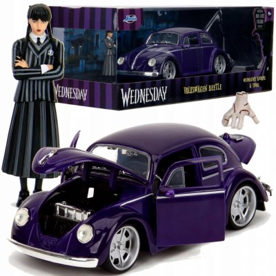 Jada Wednesday auto 1972 VW Beetle a figurka Wednesday 1:24 – Zboží Dáma