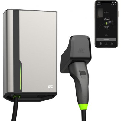 Green Cell GC HabuDen Wallbox 22kW 32A 7,5m Kabel Type 2 Smart EV s Green Cell App Bluetooth a WiFi přípojením – Zboží Mobilmania