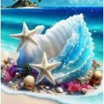 Norimpex Diamantové malování Mušle na ostrově 30 x 40 cm – Sleviste.cz