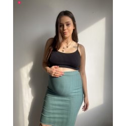 Tummy těhotenská sukně aqua