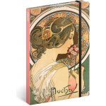 Notes Alfons Mucha Petrklíč linkovaný 13 x 21 cm – Zboží Mobilmania