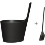 Rento saunový kbelík + naběračka 5l černá – Zboží Dáma