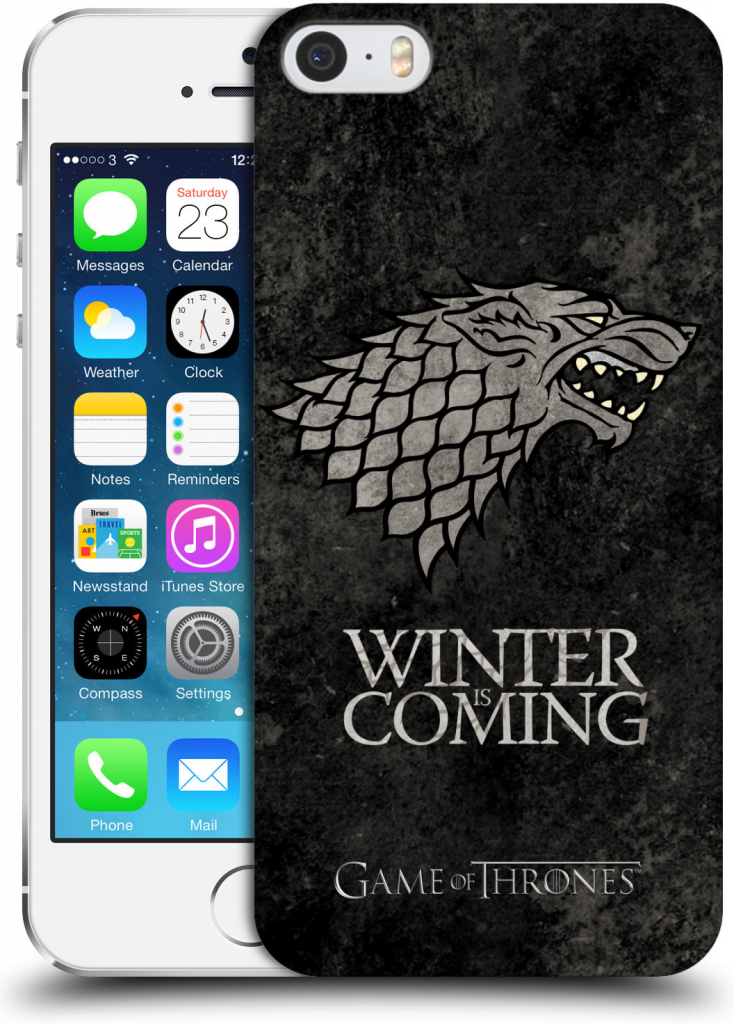 Pouzdro HEAD CASE Apple iPhone SE, 5 a 5S Hra o trůny - Stark - Winter is coming