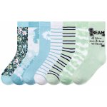 Pepperts Dívčí ponožky s BIO bavlnou, 7 párů modrá/bílá/zelená – Zboží Dáma