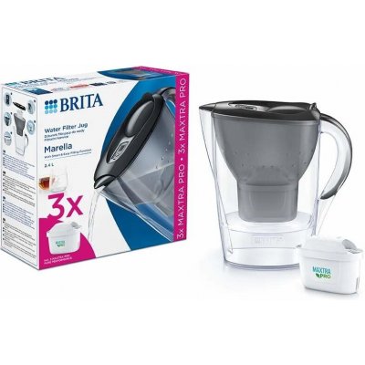 Brita Marella 2,4 l grafitová + 3 filtry 1052796 – Hledejceny.cz