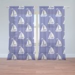Sablio Záclony Bílé lodě: 2ks 150x250cm – Hledejceny.cz