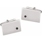 Zlatnictví Zlatíčko manžetové knoflíčky stříbro s černými diamanty black – Zboží Dáma