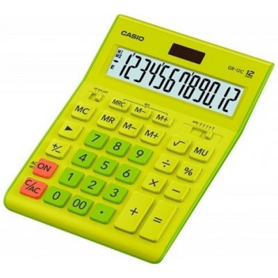 CASIO GR-12C-GN OFFICE CALCULATOR LIME GREEN 12-DIGIT DISPLAY – Hledejceny.cz