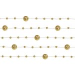 Paris Dekorace Girlanda perlová, zlatá – Zboží Mobilmania