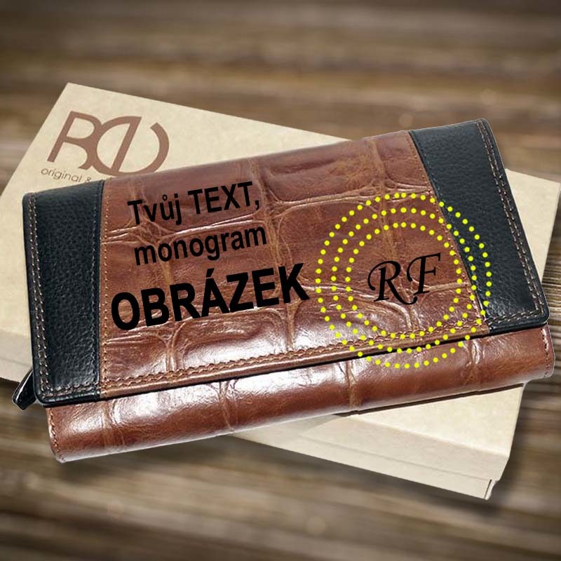 Kožená peněženka s vlastním věnováním, textem, monogramem od 1 399 Kč -  Heureka.cz