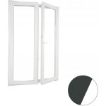 Aluplast dvoukřídlé balkonové dveře Pravé Trojsklo antracit/bílá 140 x 210 cm – Hledejceny.cz