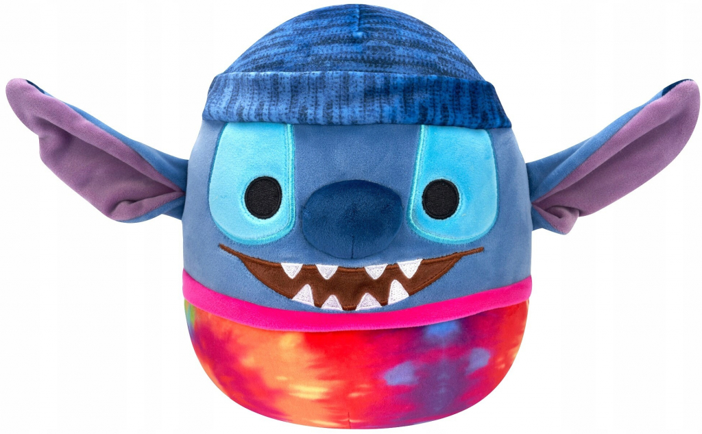 Squishmallows Disney Stitch v čepici a tričku