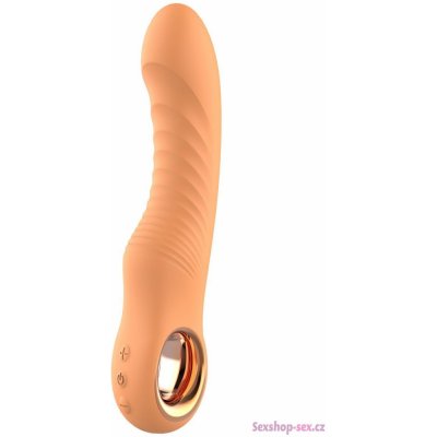 Dream Toys GLAM Flexible Ribbed Vibe oranžový – Zboží Mobilmania
