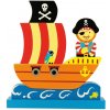 Magnetky pro děti Bigjigs Toys magnetické puzzle pirátská loď
