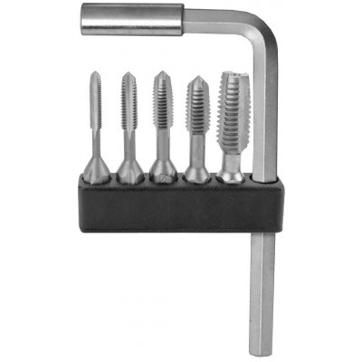 NÁSTROJE CZ Souprava závitořezných bitů M5;M6;M8;M10,M12 HSS + zástrčný "L" klíč 1/4" s magnetickým držákem - CZZ - CZZ948-220 – Hledejceny.cz