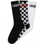 Vans ponožky CLASSIC CREW 3 Pack Blk/Check/Wht – Hledejceny.cz