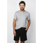 Italian Fashion Dallas pánské pyžamo krátké šedo černé – Zboží Mobilmania