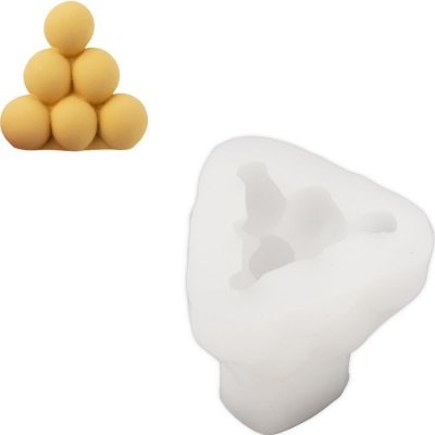 Manumi Silikonová forma na odlévání kreativní hmoty kuličková pyramida 92x85mm 1 ks – Sleviste.cz