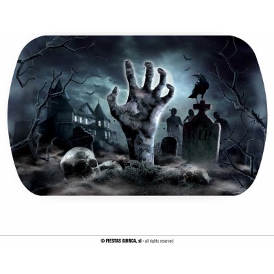 Guirca Podnos na servírování Halloween Hřbitov 29 x 15 x 3,5 cm – Zboží Mobilmania