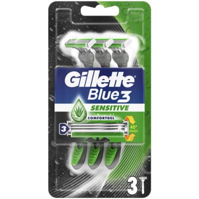 Gillette Blue3 Sensitive 3 ks – Zboží Mobilmania