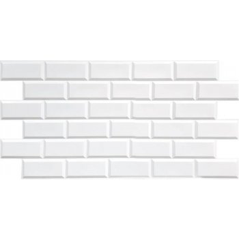 GRACE Obkladové 3D PVC panely TP10024059, rozměr 966 x 484 mm, obklad bílý matný