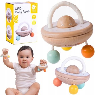 TEDDIES Chrastítko UFO dřevo – Hledejceny.cz