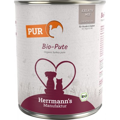 Herrmann's čisté maso bio krůtí 6 x 0,8 kg