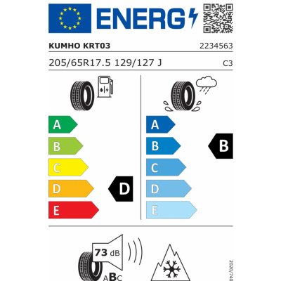 KUMHO KRT03 205/65 R17,5 129/127J – Zbozi.Blesk.cz