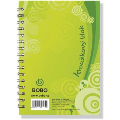 Bobo Kroužkový blok s boční vazbou A6 čtvereček 40 listů – Zboží Mobilmania