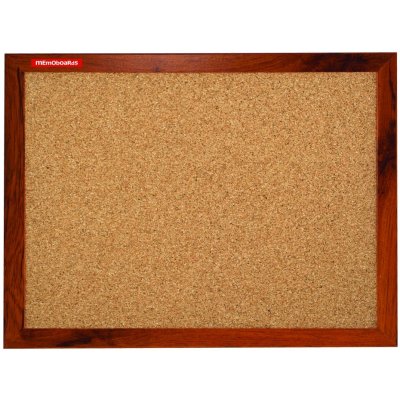 MEMOBOARDS Korková tabule, 90 x 60 cm, MDF rám dub hnědý – Zboží Mobilmania