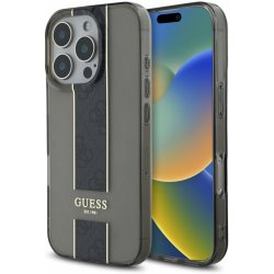 Guess IML Middle 4G Stripe pro iPhone 16 Pro Black GUHCP16LHS4PPK