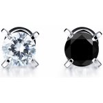 Šperky eshop Řetízek na kotník z oceli stříbrné - křížky kulaté zirkony AB25.03 Čirá – Hledejceny.cz