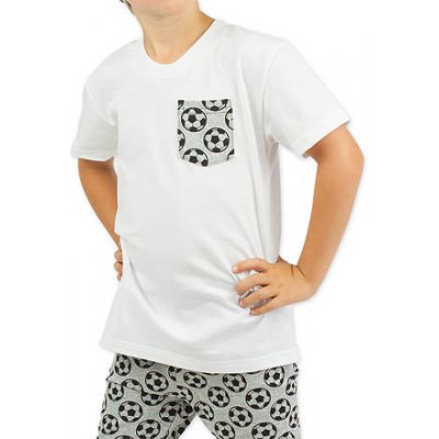 Pleas chlapecké tričko s kapsičkou fotbal bílá – Zboží Mobilmania