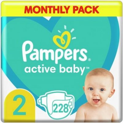 Pampers Active Baby 2 228 ks – Zboží Mobilmania