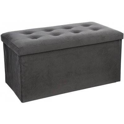 Atmosphera Velký pouf s odkládací přihrádkou v šedé barvě, pouf na chodbu, pouf na pokoj – Sleviste.cz