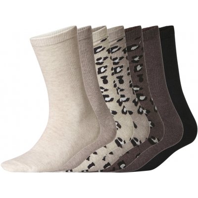 Esmara dámské ponožky s BIO bavlnou 7 párů béžová/bílá/hnědá/černá – Sleviste.cz