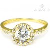 Prsteny Adanito BRR0803G Zlatý se zirkony