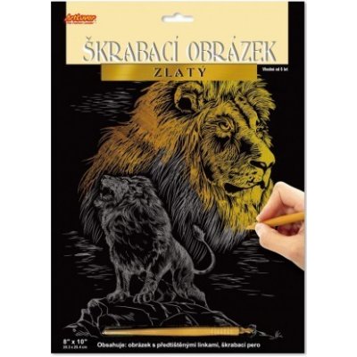 ArtLover Škrabací obrázek zlatý 20 x 25 cm – Hledejceny.cz
