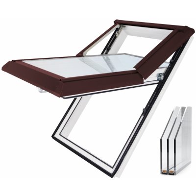 Skylight SUPRO Bílá/Hnědá 78 x 118 cm – Sleviste.cz