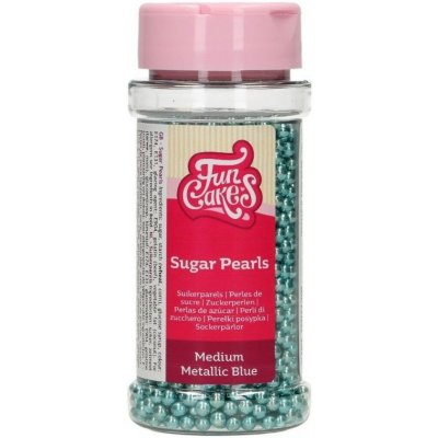 SLEVA: FunCakes sugarpearls 4mm - metallic blue - 80g – Sleviste.cz