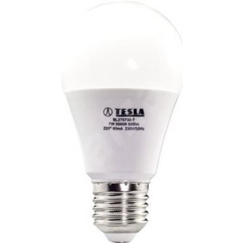 Tesla LED žárovka BULB E27 7W 230V 600lm 25 000h 3000K teplá bílá 220°